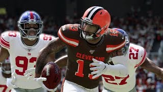 Madden 20 Gameplay - Cleveland Browns vs New York Giants (Madden NFL 20 )