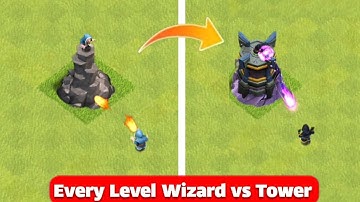 Wizard vs Wizard Tower Every Level | Clash of Clans 