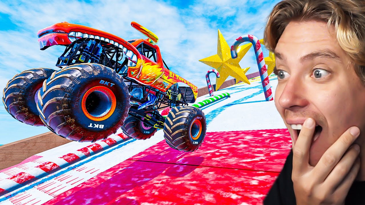 Cars vs DEADLY Chirstmas Ramps in beamNG!