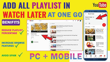 How to Add all playlist to the Watch Later at one go? Part-2
