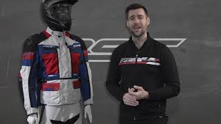 CE RST Adventure 3 Textile Motorcycle Motorbike Waterproof Jeans Ice/Blue/Red CE RST Adventure 3 Textile Motorcycle Motorbike Waterproof Jeans Ice/Blue/Red