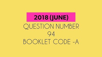 2018 june, Question number 94 in csir ugc net mathematics
