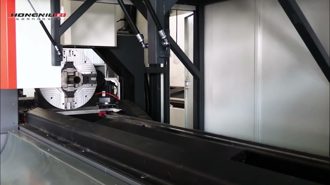 Hongniu laser professional tube laser cutting machine with 3 chucks