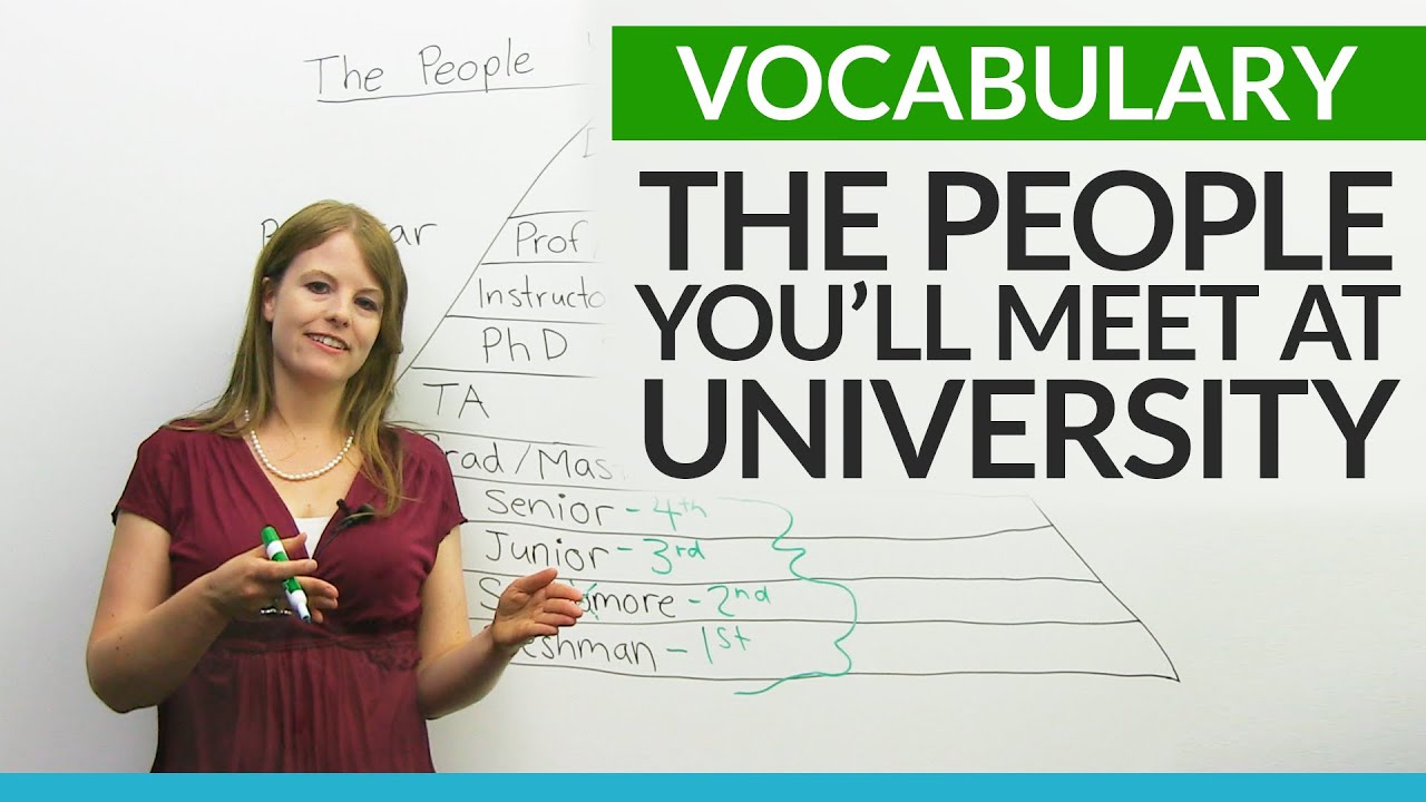 Learn English Vocabulary: The People You Will Meet At University