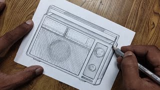 How to draw Radio step by step so easy with pencil