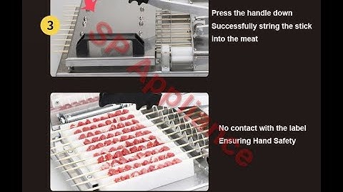 Meat Skewer Maker/ Mutton Kebab Machine Skewer Satay String Making Machine For BBQ Rapid Wear Meat
