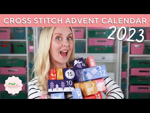 UNBOXING CATERPILLAR CROSS STITCH 2023 ADVENT CALENDAR ***SPOILER ALERT*** # adventcalendar 