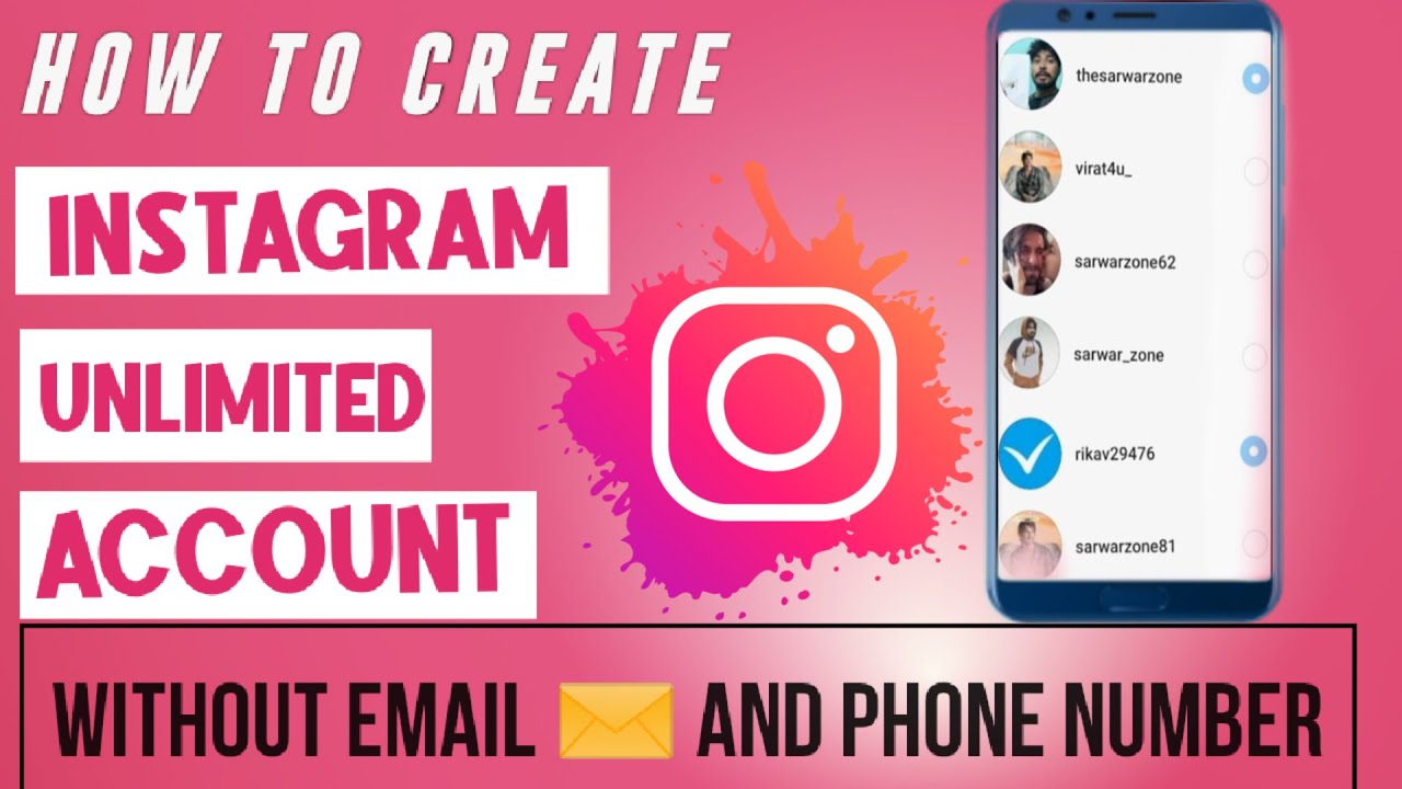 How To Create Unlimited Instagram Account without Phone Number 😱