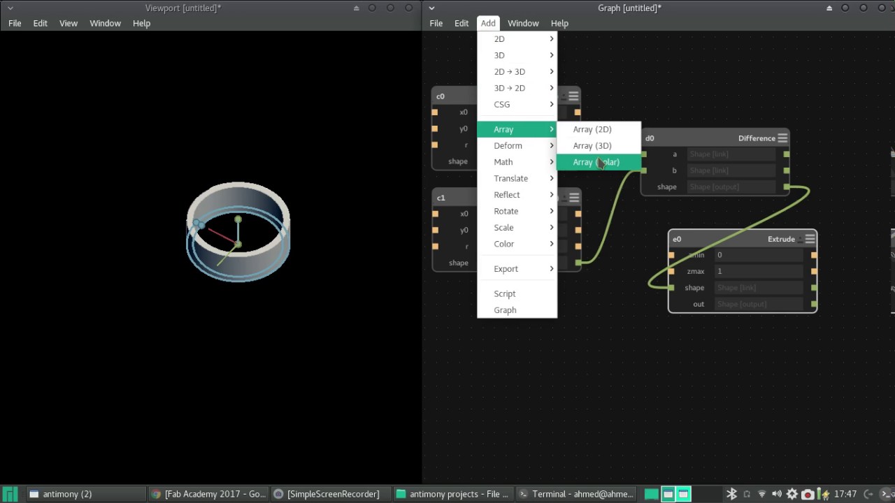 how to make Arabic pattern using antimony