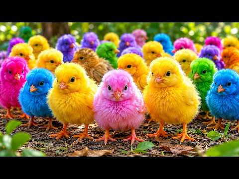 Colorful Chickens, World Cute Chickens, Rainbows Chickens, Cute Ducks, Cat, Rabbit, Cute Animals