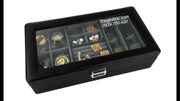 Hộp Đựng Đồng Hồ, Trang Sức, Mắt Kính 1 Tầng Có Khóa - DH4TK