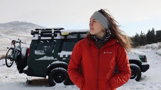 Winter Camping ALONE In My LAND ROVER  SCOTLAND ( Snow & Ice )