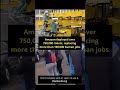 The shift toward automation is rapid: Amazon uses 750,000 robots while cutting 30,000 human roles.