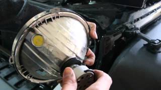 LED Headlight Conversion Jeep Wrangler JK H13 Light Bulbs - YouTube