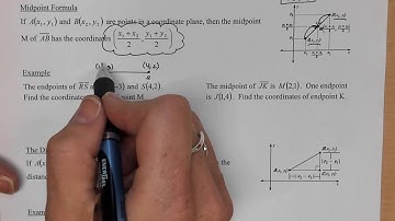Sec. 1.3 - Midpoint and Distance Formulas