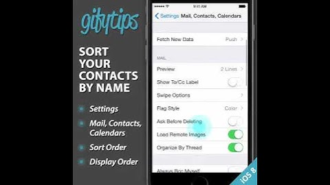 iPHONE TIPS: Sorting Contacts
