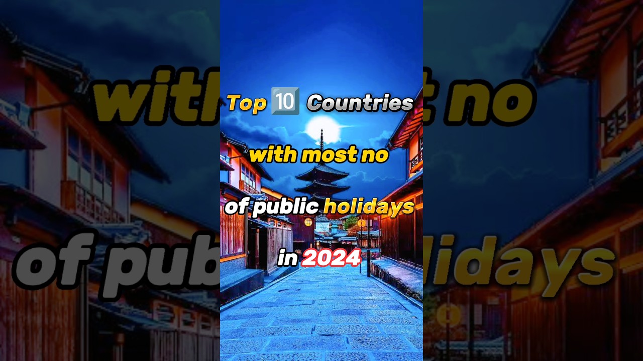 Top 🔟 Countries with most no of Holidays in 2024 | 