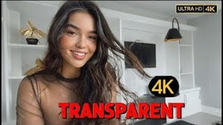 4K Transparent Tv Stand And Floor Clean With Sheer Dress