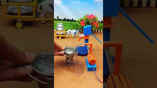 mini hand pump project with Supply motor mini tractor video cow horse farm #youtubeshorts #shorts