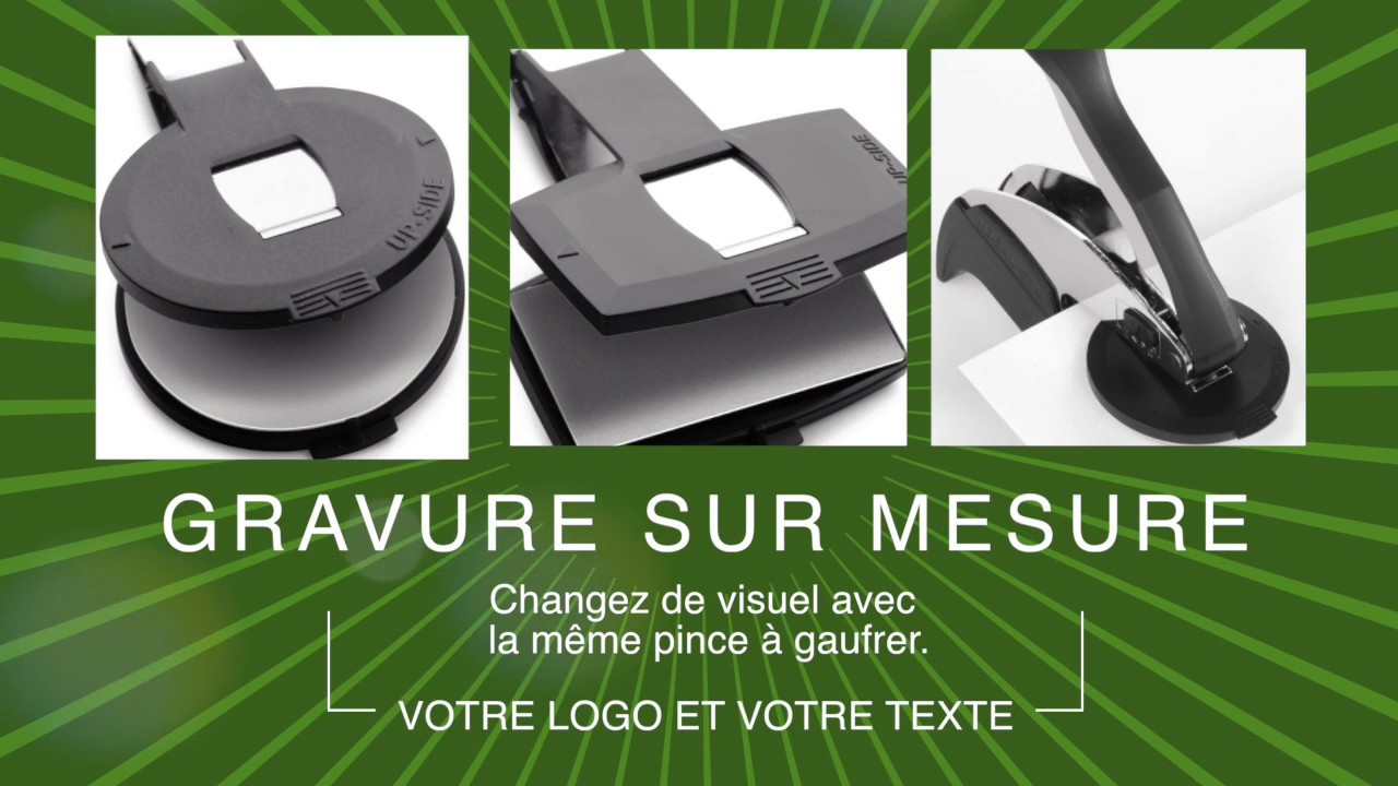 Tampon, pince à gaufrer : pour un gaufrage en relief sur-mesure