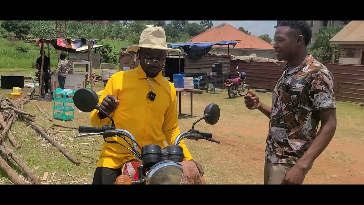 president. museveni demonstrates how to ride aboda boda