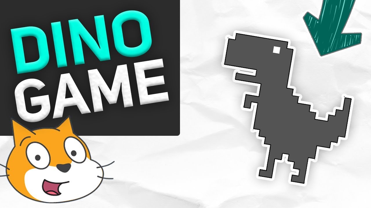 How to Make CHROME DINO JUMP Game In Scratch 