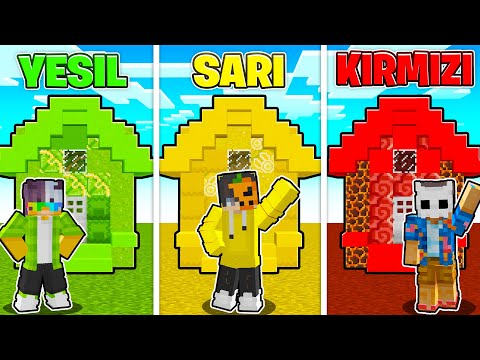 Minecraft TEK RENK YAPI KAPIŞMASI!🎨