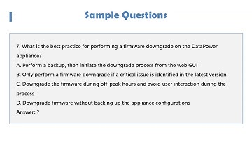 C1000-196 IBM DataPower Gateway v10.x Administrator Exam Prep | Free Sample Questions
