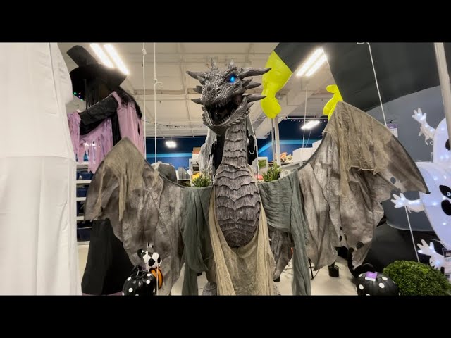 7' Animated Winter Dragon Halloween Decoration