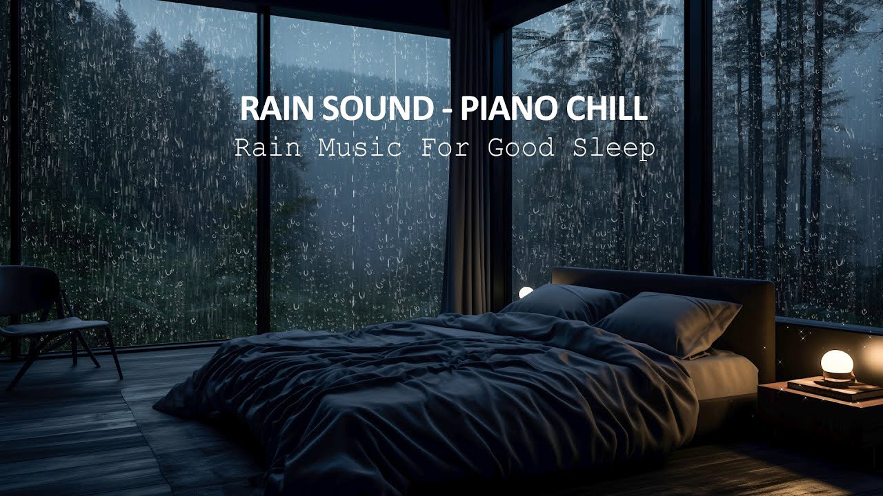 Window Rain Sounds with Soft Piano ✨ Relaxing, Soothing Music Will Help You Rest for 3 Hours.