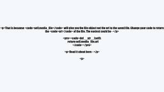 django foreign key saving with file name not object