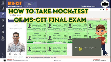 How to Take Mock test of MS CIT Final Exam | How to Update MSCIT Final Exam Server and Client