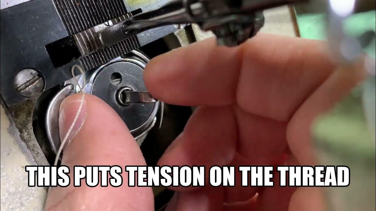 Bobbin Install HOWTO video on a Juki LU562, Singer 111, Consew 226 Sewing Machine Threading