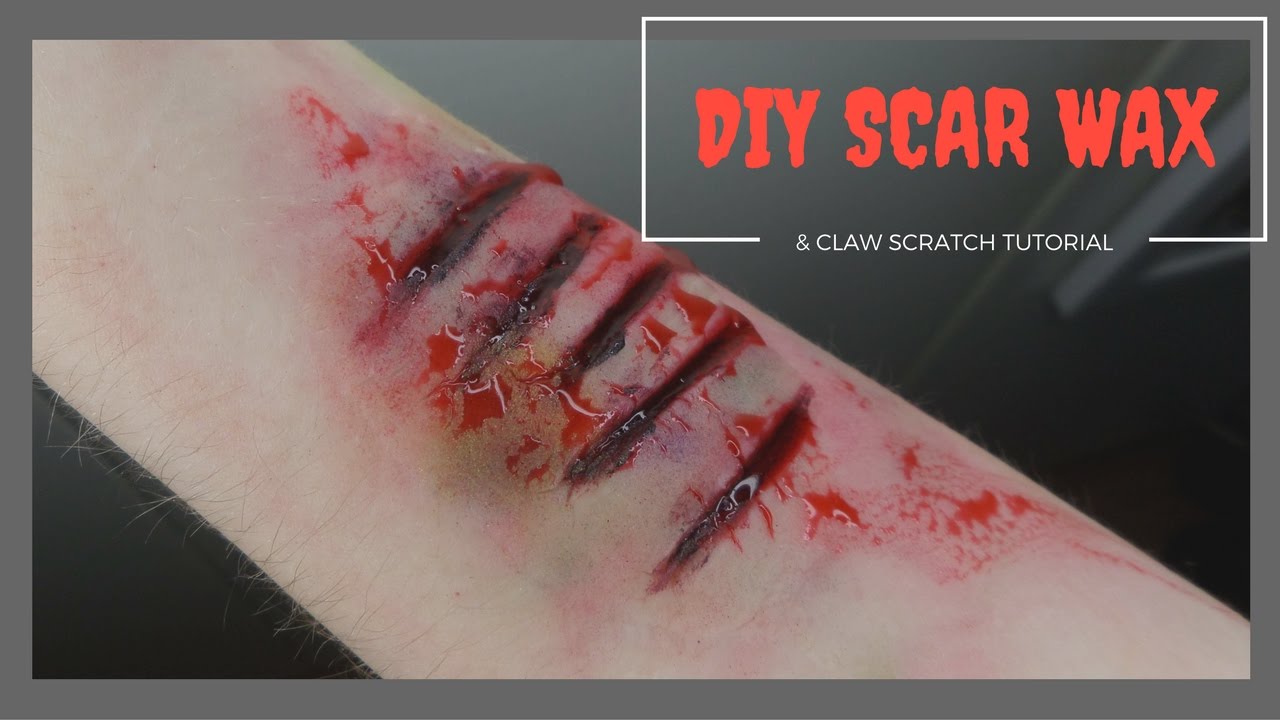 DIY scar wax & claw scratch tutorial - YouTube