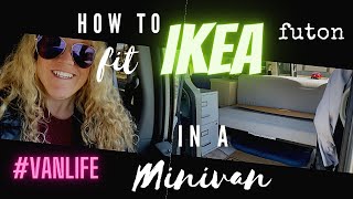 #VANLIFE | How to Fit IKEA FUTON in a MINIVAN | Van Update | Packing & Organizing Rooftop Cargo Box