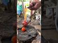 the process of straightening the red hot shockbreaker... #handforget #medievalblacksmith #metalwork