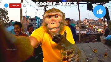 Google VEO 3 vlog/ funny monkey vlog part 1 #vlog #vlogger #ai