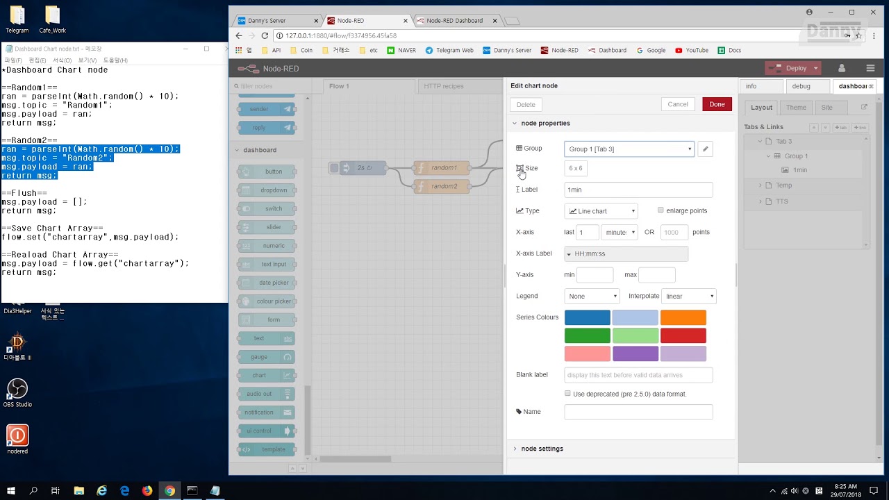 Node Red Dashboard Chart Example