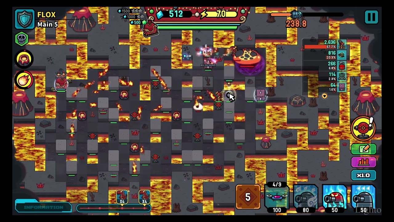 Broken Universe - Tower Defense Flox World Main Stage 5 No Commentary