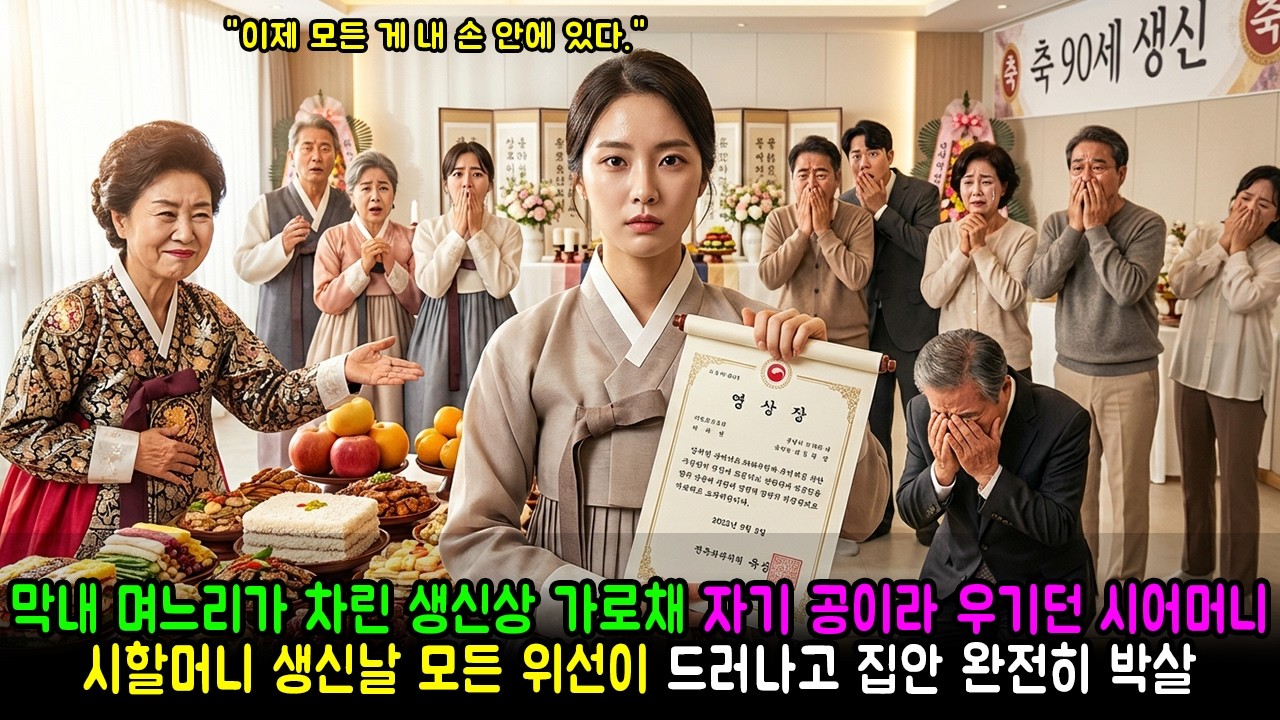 막내 며느리가 차린 생신상 가로채 자기 공이라 우기던 시어머니, 시할머니 생신날 모든 위선이 드러나고 집안 완전히 박살 | 반전사연 | 감동사연 | 노후사연 | 막장사연