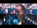 Tereza Valentova On-Court Interview | Australian Open 2026 First Round