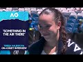 Tereza Valentova On Court Interview Australian Open 2026 First Round