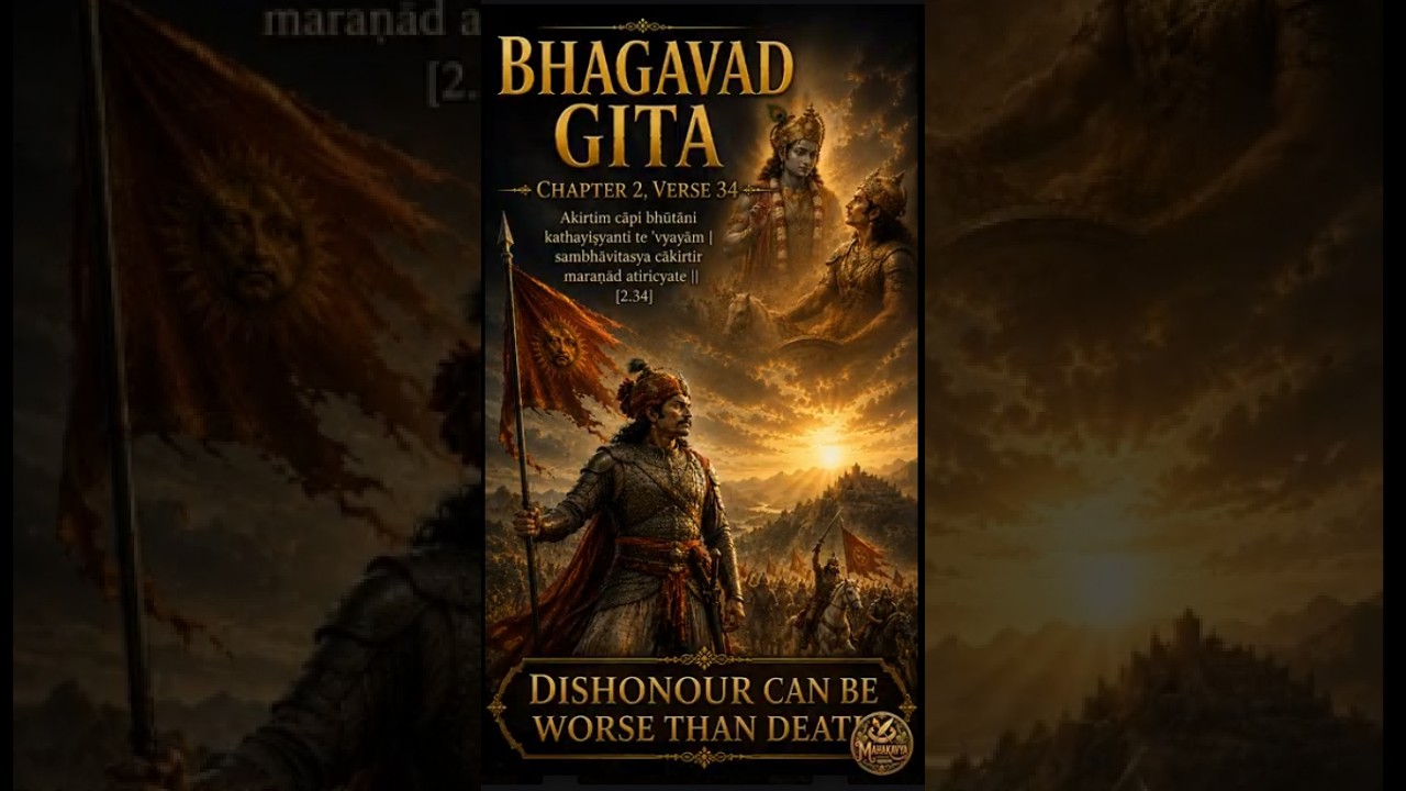 2 .34 English-Disgrace Can Be Worse Than Death.| Bhagavad Gita Shlok 2.34 in English
