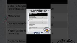 Composição da prova PM-SP 2023 para 2700 vagas #concursos #concursospúblicos #vunesp Composição da prova PM-SP 2023 para 2700 vagas #concursos #concursospúblicos #vunesp
