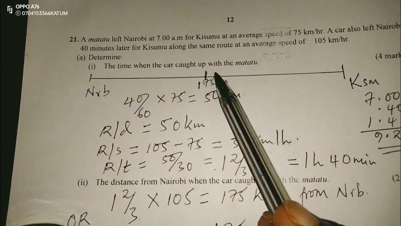 LINEAR MOTION RELATIVE SPEED. KCSE MATHS PAPER 1 PREDICTIONS YouTube