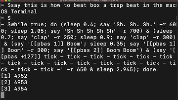 Trap Beat [Beatboxing in the macOS Terminal]