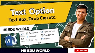 Text box, word art, sign line, date, object in MS WORD | Insert Tab Part-15 | #msword #hreduworld