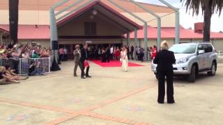 Amber Lawrence arrives red carpet at tamworth