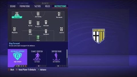 REVIEW FIFA 21 Custom Tactics - Recreate 4-3-3  of Parma + Instructions - Replicate real system