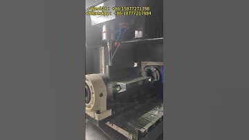 CNC 4 axis vertical machining center is being commissioned